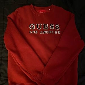 Red Guess sweatshirt
